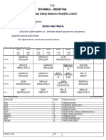 20 Mart Ders Programi