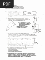 Exercícios de Fenômenos de Transporte