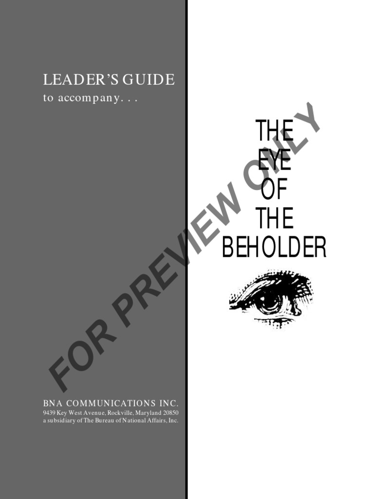 THE EYE OF THE Beholder: For Preview Only | PDF | Necktie | Psychology