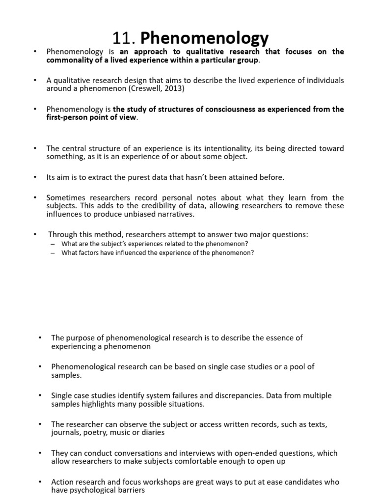 PHENOMENOLOGY QUALITATIVE RESEARCH DATA ANALYSIS intelligence overview