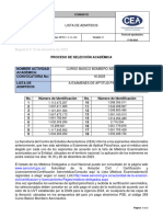 Lista de Admitidos A Examenes de Aptitud Psicofisica Curso Básico Bombero Aeronáutico