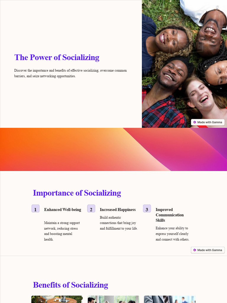 The Benefits of Effective Socializing | PDF | Psychology | Social ...