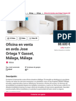 Oficina en Venta en Avda JOSE ORTEGA Y GASSET 0 29006, Málaga, MÁLAGA - Aliseda Inmobiliaria
