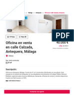 Oficina en Venta en Calle CALZADA 23 29200, Málaga, ANTEQUERA - Aliseda Inmobiliaria