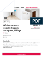 Oficina en Venta en Calle CALZADA 23 29200, Málaga, ANTEQUERA - Aliseda Inmobiliaria