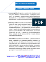 Evaluación y Aprobación de Cada Módulo y Del Curso FUCAP