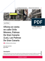 Oficina en Venta en Calle CIRILO MORENO 0 35000, Las Palmas de Gran Canaria, PALMAS DE GRAN CANARIA (LAS) - Aliseda Inmobiliaria