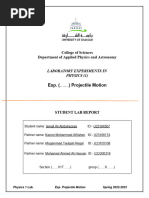 Exp (05) - Projectile Motion-Lab Report