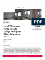 Oficina en Venta en Calle ZUÑIGA RODRIGUEZ 4 37700, Salamanca, BÉJAR - Aliseda Inmobiliaria