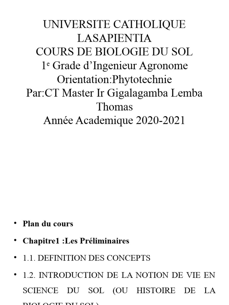 Biologie Du Sol | PDF | Sol (pédologie) | Bactérie