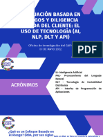 Evaluación Basada en Riesgos y Diligencia Debida Del Cliente El Uso de Tecnología (AI, NLP, DLT y API)