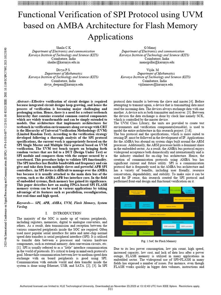 UVM-Based SPI Verification for Flash Memory | PDF | Flash Memory ...