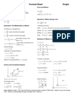 Formula Sheet