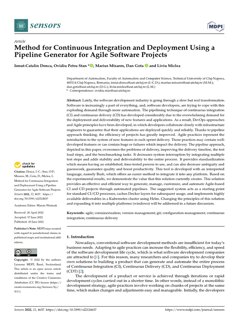 02 method for continuous integration and deployment using a pipeline