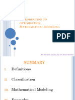 1 Introduction To Optimisation