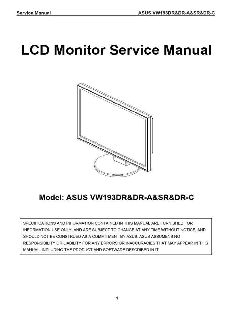Asus VW193DR | Download Free PDF | Electrical Engineering | Computing