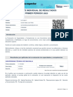 Reporte Individual de Resultados Primer Periodo 2023: Datos Del Aspirante