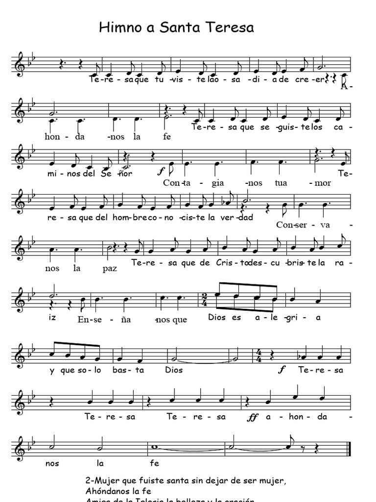 Himno A Santa Teresa PDF