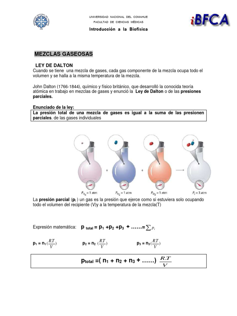 Mezcla de Gases | PDF | Materiales transparentes | Química