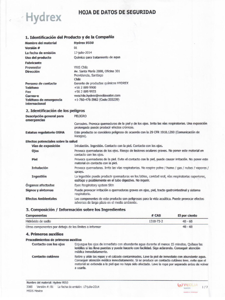 Hydrex 9550 | PDF