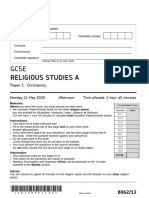 Religious Studies A: Paper 1: Christianity