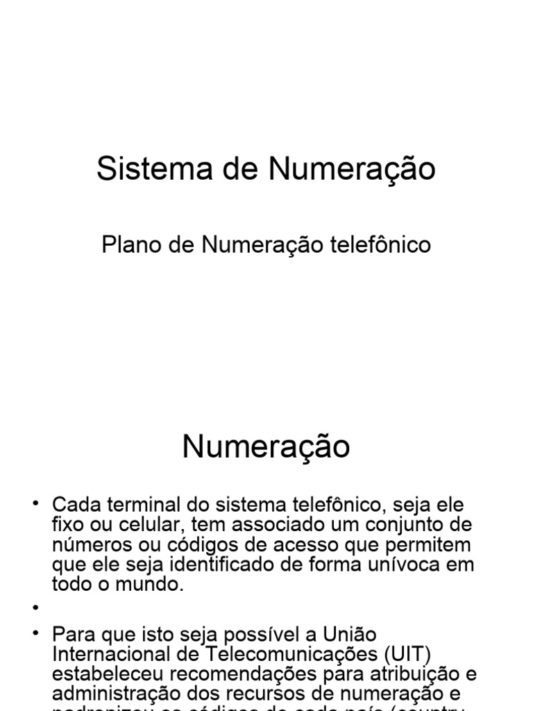 Guia do Sistema de Numeração Telefônica | PDF | Telephone | Telephony