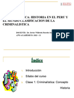 Clase 3 - Criminalística Historia Concepto - Crimi - Eupg - Unfv - 2023-I Antecedentes Históricos de La Criminalistica, Concepto