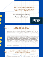 ARTICULO 2, INSCISO 8 Constitución Política Del Perú