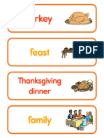 Color Thanksgiving Word Cards