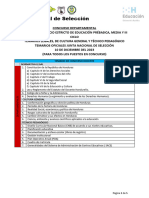 Temarios Oficiales Junta Nacional de Selección - Departamental