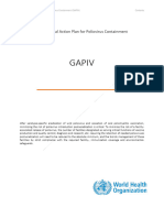 WHO Global Action Plan For Poliovirus Containment GAPIV