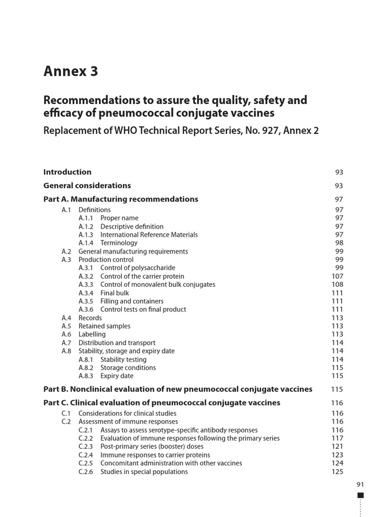 Quality Standards for PCV Production | PDF | Vaccines | Elisa