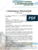 Ordenanza Municipal #005-2023 Apbrobar Ordenanza Reglamento de Aplicacion Infraccines y Sanciones Raisa y Cuisa