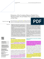 Evaluation of The Correlation Between Turkish VHI & V-RQOL