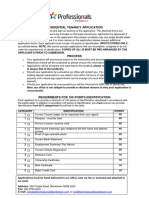 Tenancy Application Form