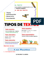 Tema El Texto Tipos