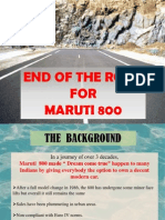 Why Maruti 800 Lost Out