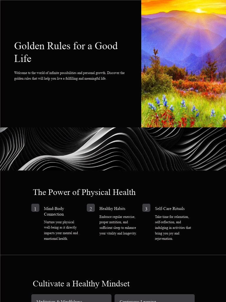 Golden Rules for a Fulfilling Life | PDF | Gratitude | Psychology