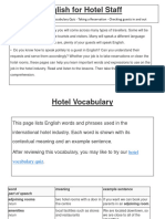 English For Hotel Staff