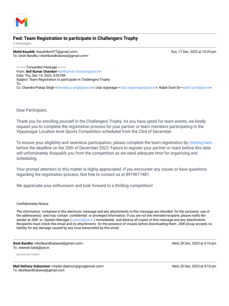 Challengers Trophy | PDF