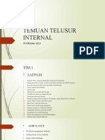 Temuan Telusur Internal: 30 Oktober 2023