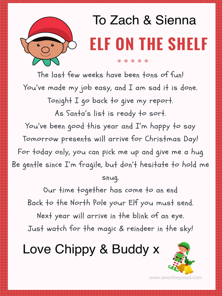Elf-on-the-Shelf-Printable-Goodbye-Letter | PDF