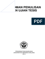 Pedoman Penulisan Dan Ujian Tesis