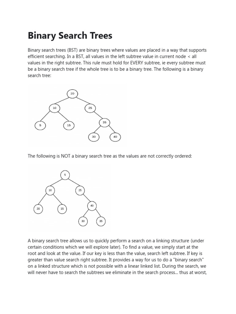 Binary Search Trees | PDF