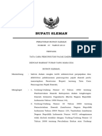 Perbup Sleman No. 47 Tahun 2013 TTG Tata Cara Pemungutan Pajak Daerah