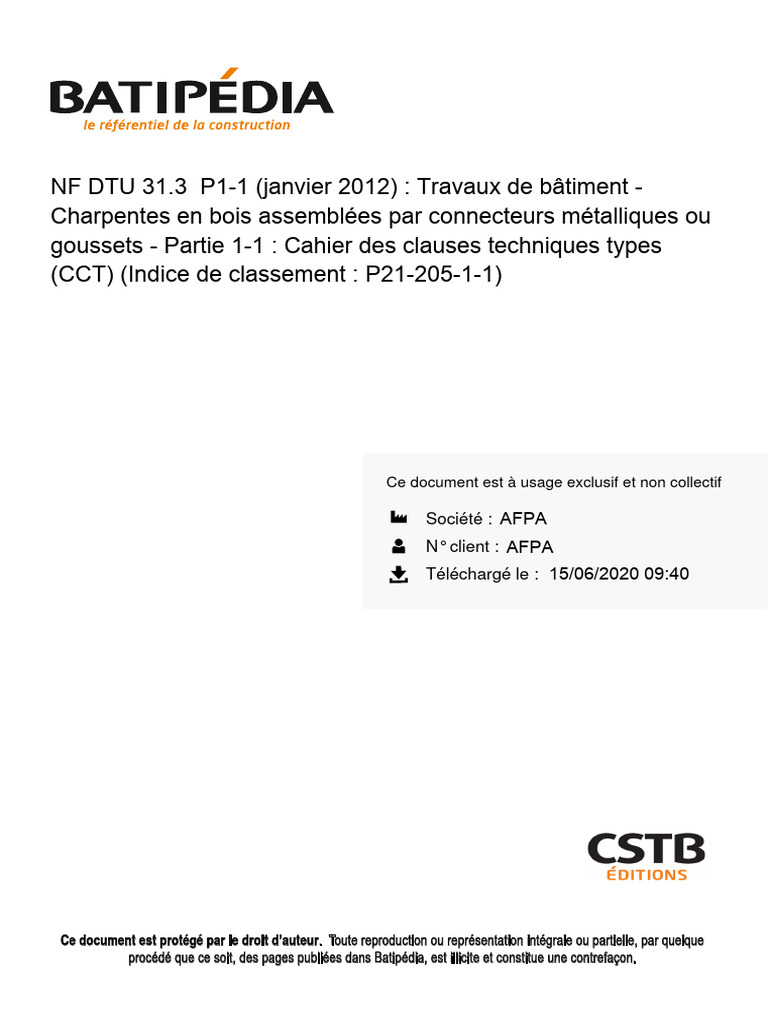 Dtu 31 3 P1-1 | PDF