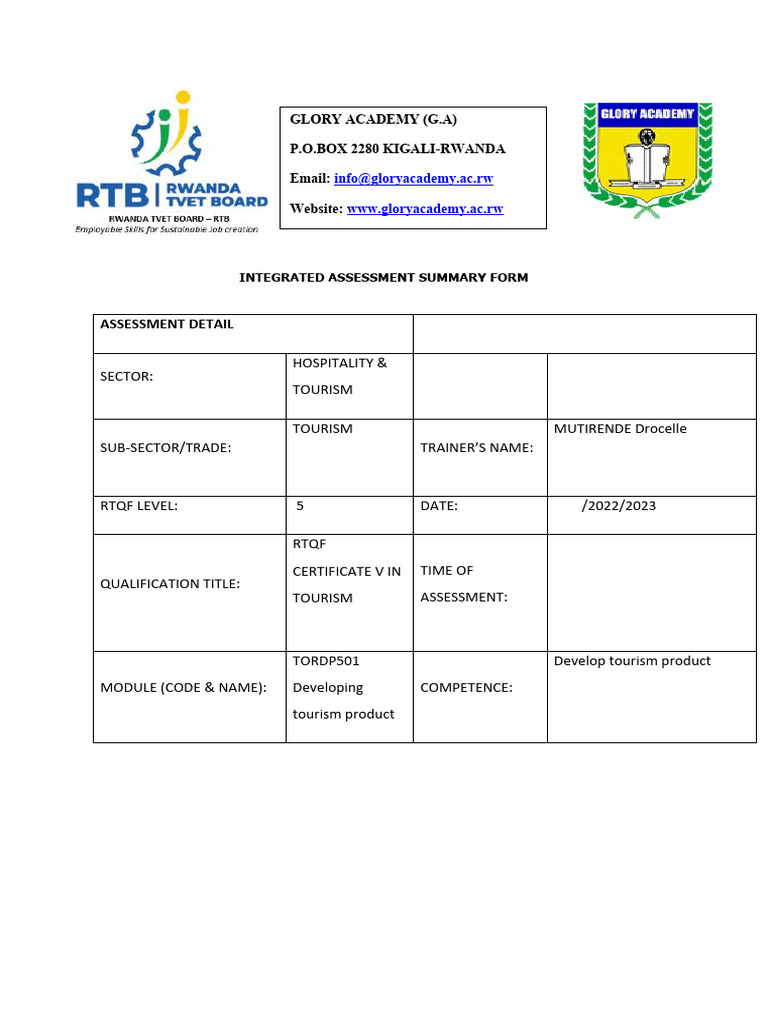 TORDP502 Integrated Assessment | PDF