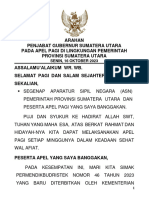 16 Oktober 2023, Arahan Pj. Gubsu Pada Apel Pagi Di Lingkungan Pemerintah Provinsi Sumatera Utara