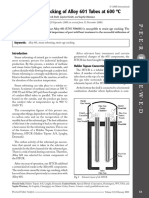 Strain-Age Cracking of Alloy 601 Tubes at 600C