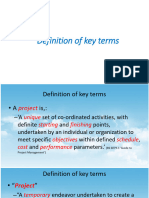 1 Definition of Key Terms